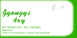 gyongyi ary business card